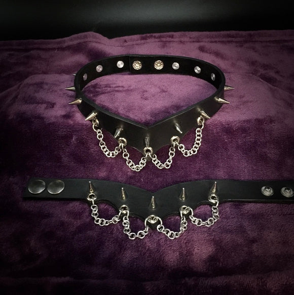 CHOKER AND WRIST CUFF SET