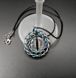 CHAMPAGNE AND SKY BLUE IN CHAINMAIL DRAGONS EYE