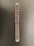 LEATHER AND CHAINMAIL BRACELET(7")