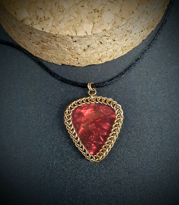RED TORTOISE SHELL IN GOLD