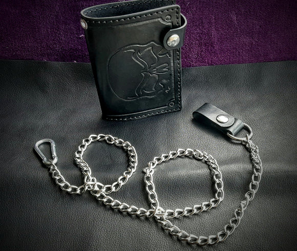 LEATHER SKULL WALLET (style #2)