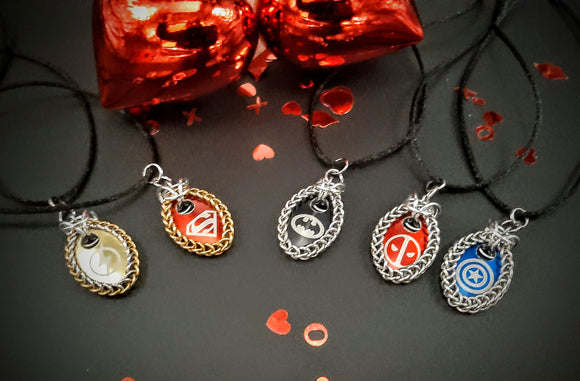 ‘SUPERHERO’ NECKLACE AND EARRING SETS