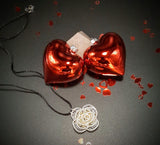 SILVER WIRE WRAPPED ROSE PENDANT