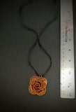COPPER WIRE WRAPPED ROSE PENDANT