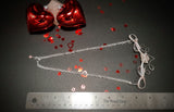 ROSE QUARTZ HEART COLLARBONE NECKLACE