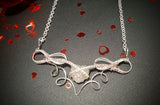 ROSE QUARTZ HEART COLLARBONE NECKLACE