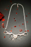 ROSE QUARTZ HEART COLLARBONE NECKLACE