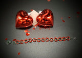 LIGHT GREEN AND RED ROSEBUD BRACELET (7inch)