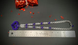 PURPLE CHAINMAIL HEART NECKLACE