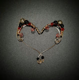 GOLD, RED AND BLACK ELF EARS