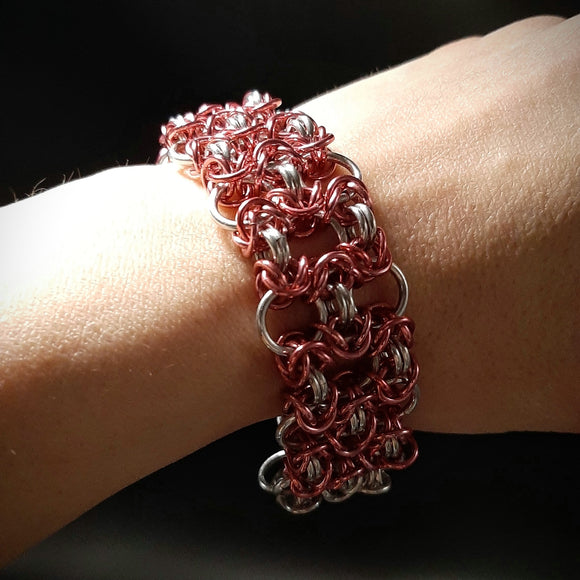 PINK BYZANTINE BRACELET